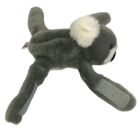 A&A Aurora Koala Wrist Wrap Plush 5.5" Hang Hugger Stuffed Animal Hook Loop Gray - Picture 2 of 8